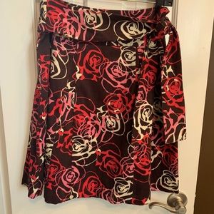 Hot pink/brown multi-colored skirt